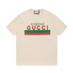 Replica Maglietta girocollo Gucci unisex nera/albicocca 12 Imitazione Outlet
