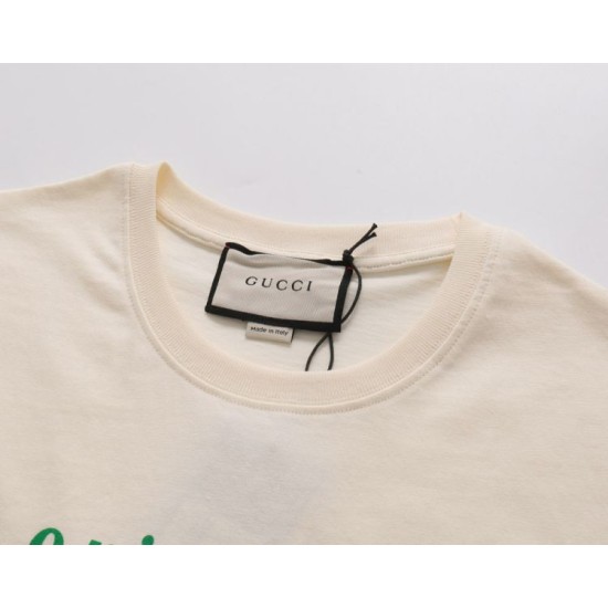 Replica Maglietta girocollo Gucci unisex nera/albicocca 12 Imitazione Outlet