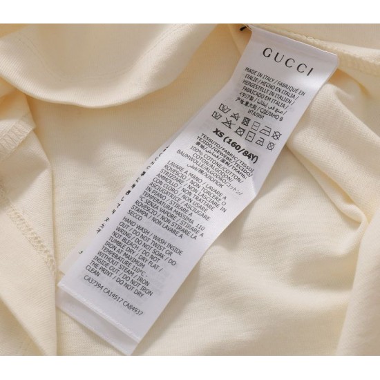 Replica Maglietta girocollo Gucci unisex nera/albicocca 12 Imitazione Outlet