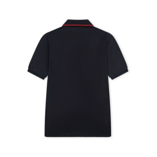 Replica Polo Gucci con ricamo a doppia GG e morsetto 01 Imitazione Outlet