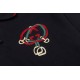 Replica Polo Gucci con ricamo a doppia GG e morsetto 01 Imitazione Outlet