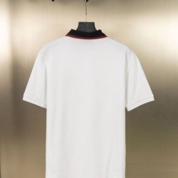 Replica Polo Gucci con ricamo a doppia GG e morsetto 02 Imitazione Outlet