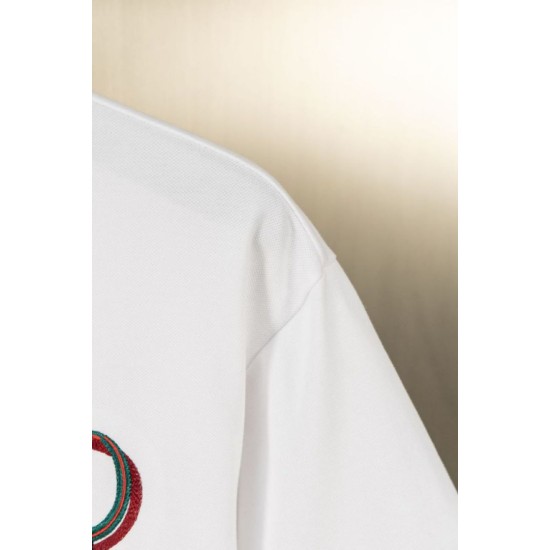 Replica Polo Gucci con ricamo a doppia GG e morsetto 02 Imitazione Outlet