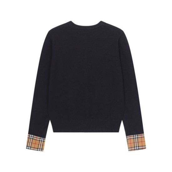 Perfetto Replica Cardigan classico Burberry maglia scozzese a maniche lunghe con ricamo Imitazione Outlet