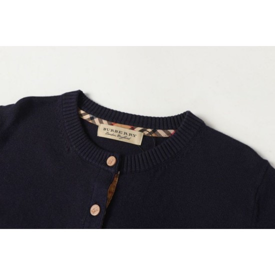 Perfetto Replica Cardigan classico Burberry maglia scozzese a maniche lunghe con ricamo Imitazione Outlet