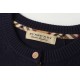 Perfetto Replica Cardigan classico Burberry maglia scozzese a maniche lunghe con ricamo Imitazione Outlet
