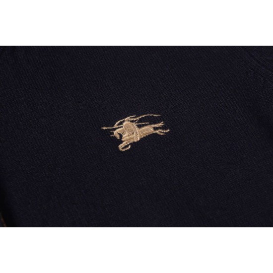Perfetto Replica Cardigan classico Burberry maglia scozzese a maniche lunghe con ricamo Imitazione Outlet