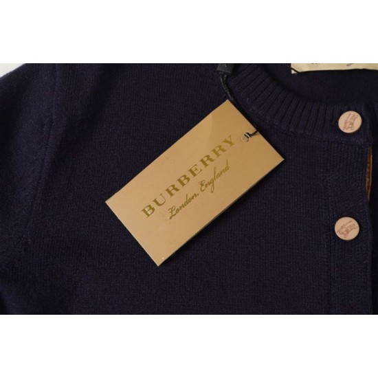 Perfetto Replica Cardigan classico Burberry maglia scozzese a maniche lunghe con ricamo Imitazione Outlet