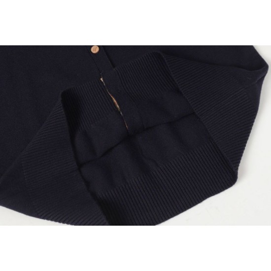 Perfetto Replica Cardigan classico Burberry maglia scozzese a maniche lunghe con ricamo Imitazione Outlet