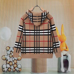 Perfetto Replica Giacca Burberry con cappuccio reversibile cashmere a quadri Imitazione Outlet