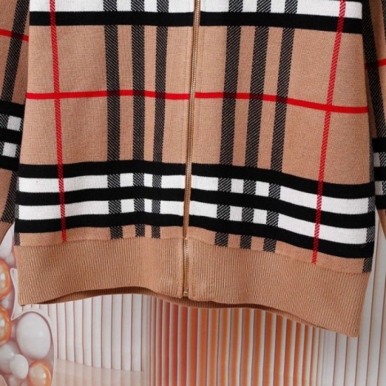 Perfetto Replica Giacca Burberry con cappuccio reversibile cashmere a quadri Imitazione Outlet
