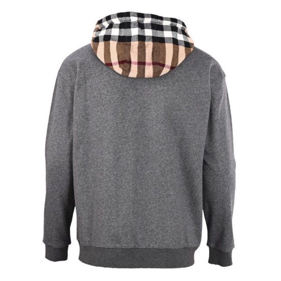 Perfetto Replica Giacca Burberry cappuccio e cerniera in patchwork scozzese Imitazione Outlet