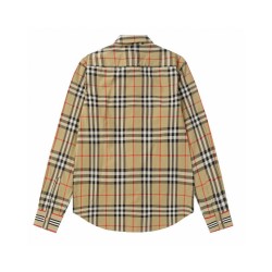 Perfetto Replica Camicia a quadri Vintage Burberry con polsini a coste Imitazione Outlet