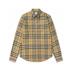 Perfetto Replica Camicia a quadri Vintage Burberry con polsini a coste Imitazione Outlet