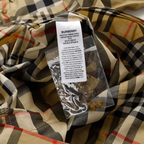 Perfetto Replica Camicia Burberry a maniche lunghe con patchwork scozzese Imitazione Outlet