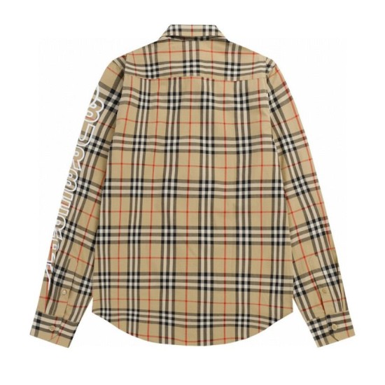 Perfetto Replica Camicia classici Burberry a maniche lunghe con motivo a quadri Imitazione Outlet