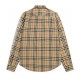 Perfetto Replica Camicia classici Burberry a maniche lunghe con motivo a quadri Imitazione Outlet