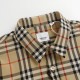 Perfetto Replica Camicia classici Burberry a maniche lunghe con motivo a quadri Imitazione Outlet