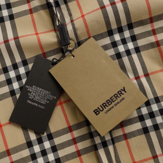 Perfetto Replica Camicia classici Burberry a maniche lunghe con motivo a quadri Imitazione Outlet