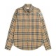 Perfetto Replica Camicia classici Burberry a maniche lunghe con motivo a quadri Imitazione Outlet