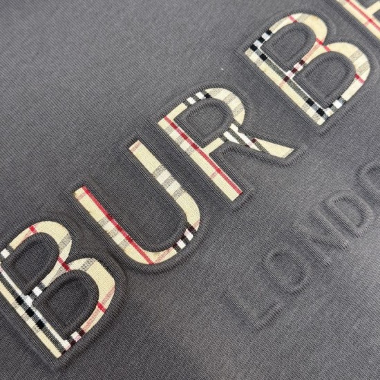 Perfetto Replica Burberry T-shirt unisex a maniche corte con scollo rotondo 01 Imitazione Outlet