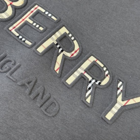 Perfetto Replica Burberry T-shirt unisex a maniche corte con scollo rotondo 01 Imitazione Outlet