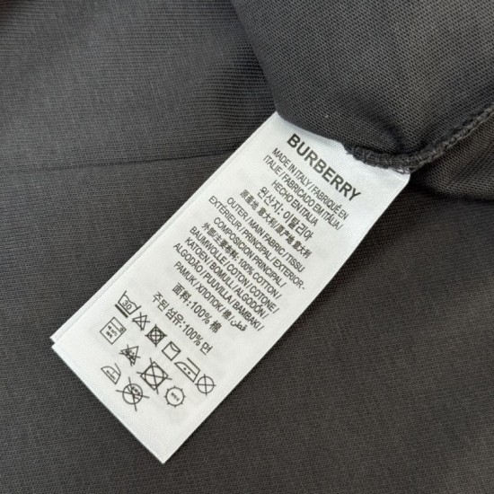 Perfetto Replica Burberry T-shirt unisex a maniche corte con scollo rotondo 01 Imitazione Outlet