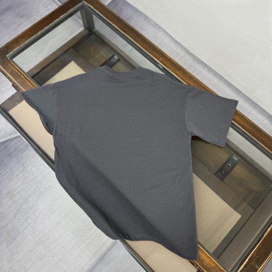 Perfetto Replica Burberry T-shirt unisex a maniche corte con scollo rotondo 01 Imitazione Outlet