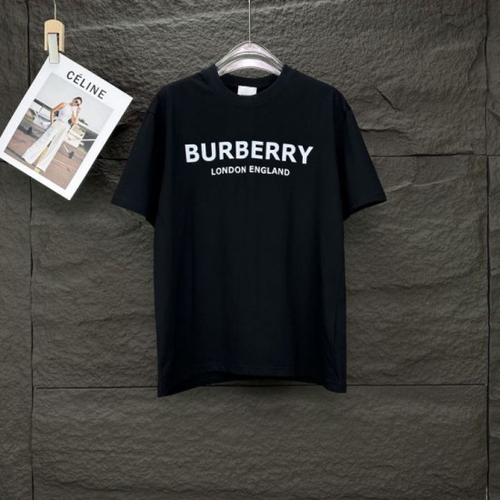 Perfetto Replica Burberry T-shirt unisex a maniche corte con logo Imitazione Outlet