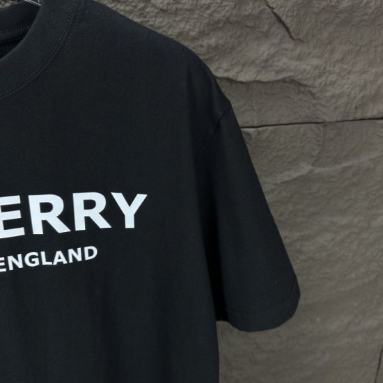 Perfetto Replica Burberry T-shirt unisex a maniche corte con logo Imitazione Outlet