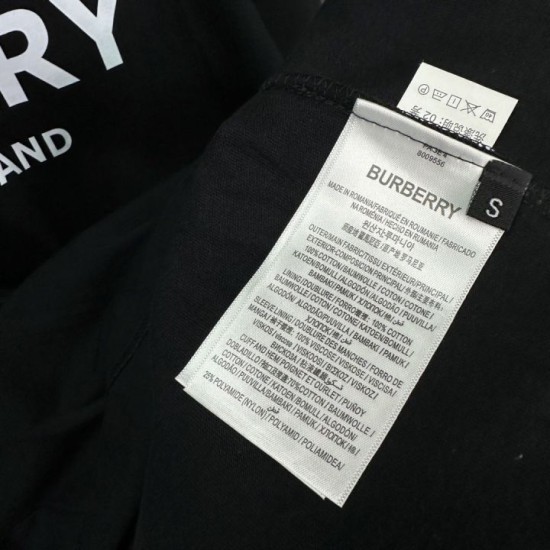 Perfetto Replica Burberry T-shirt unisex a maniche corte con logo Imitazione Outlet