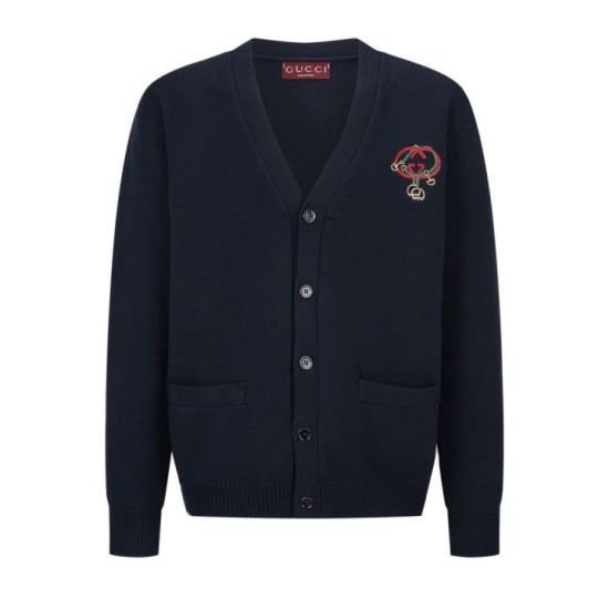 Premio Replica Cardigan in maglia unisex con ricamo Doppia G Gucci in edizione limitata False Online Perfetto Replica Cardigan in maglia unisex con ricamo Doppia G Gucci in edizione limitata Imitazione Outlet