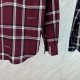 Perfetto Replica Camicia Gucci a maniche lunghe con colletto jacquard scozzese Imitazione Outlet