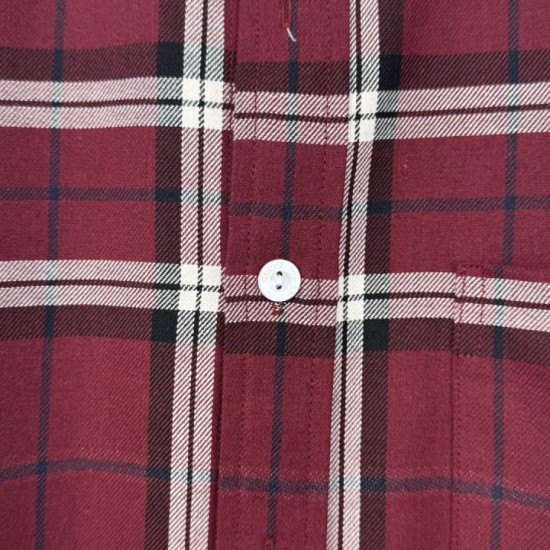 Perfetto Replica Camicia Gucci a maniche lunghe con colletto jacquard scozzese Imitazione Outlet