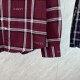 Perfetto Replica Camicia Gucci a maniche lunghe con colletto jacquard scozzese Imitazione Outlet