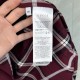 Perfetto Replica Camicia Gucci a maniche lunghe con colletto jacquard scozzese Imitazione Outlet