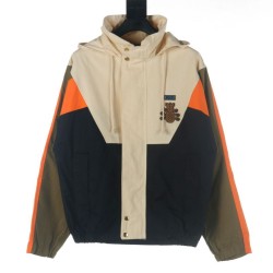 Perfetto Replica Giacca Gucci con cappuccio e tasca con cerniera ricamata Imitazione Outlet