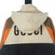 Perfetto Replica Giacca Gucci con cappuccio e tasca con cerniera ricamata Imitazione Outlet