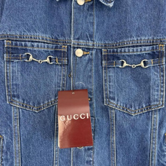 Perfetto Replica Completo Gucci G e giacca in denim Imitazione Outlet