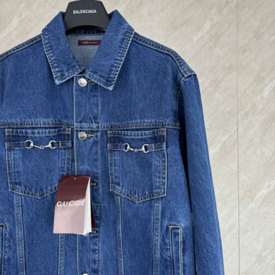 Perfetto Replica Completo Gucci G e giacca in denim Imitazione Outlet