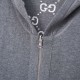 Perfetto Replica Giacca Gucci classica cappuccio in misto cashmere jacquard con doppia G Imitazione Outlet