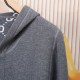 Perfetto Replica Giacca Gucci classica cappuccio in misto cashmere jacquard con doppia G Imitazione Outlet