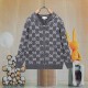 Perfetto Replica Giacca Gucci classica cappuccio in misto cashmere jacquard con doppia G Imitazione Outlet