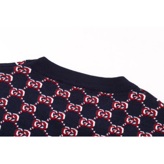 Perfetto Replica Maglione girocollo Gucci lana con logo classico doppia G Imitazione Outlet