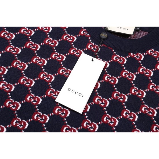 Perfetto Replica Maglione girocollo Gucci lana con logo classico doppia G Imitazione Outlet