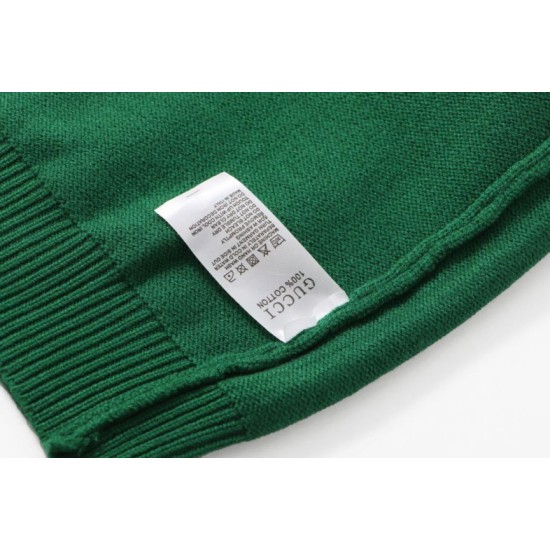 Perfetto Replica Maglione Gucci girocollo in jacquard con logo bianco Imitazione Outlet