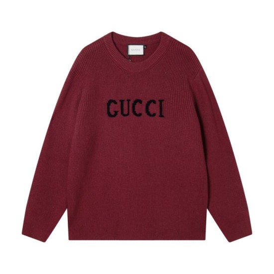Perfetto Replica Maglione Gucci girocollo in jacquard con logo 02 Imitazione Outlet