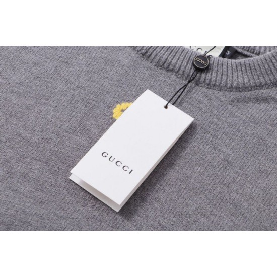 Perfetto Replica Maglione Gucci girocollo jacquard con logo doppia G colorato Imitazione Outlet