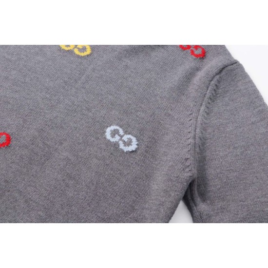 Perfetto Replica Maglione Gucci girocollo jacquard con logo doppia G colorato Imitazione Outlet