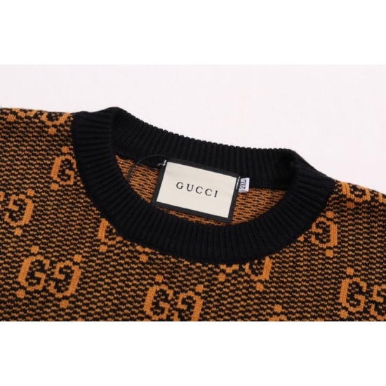 Perfetto Replica Maglione Gucci girocollo jacquard con doppia G Imitazione Outlet